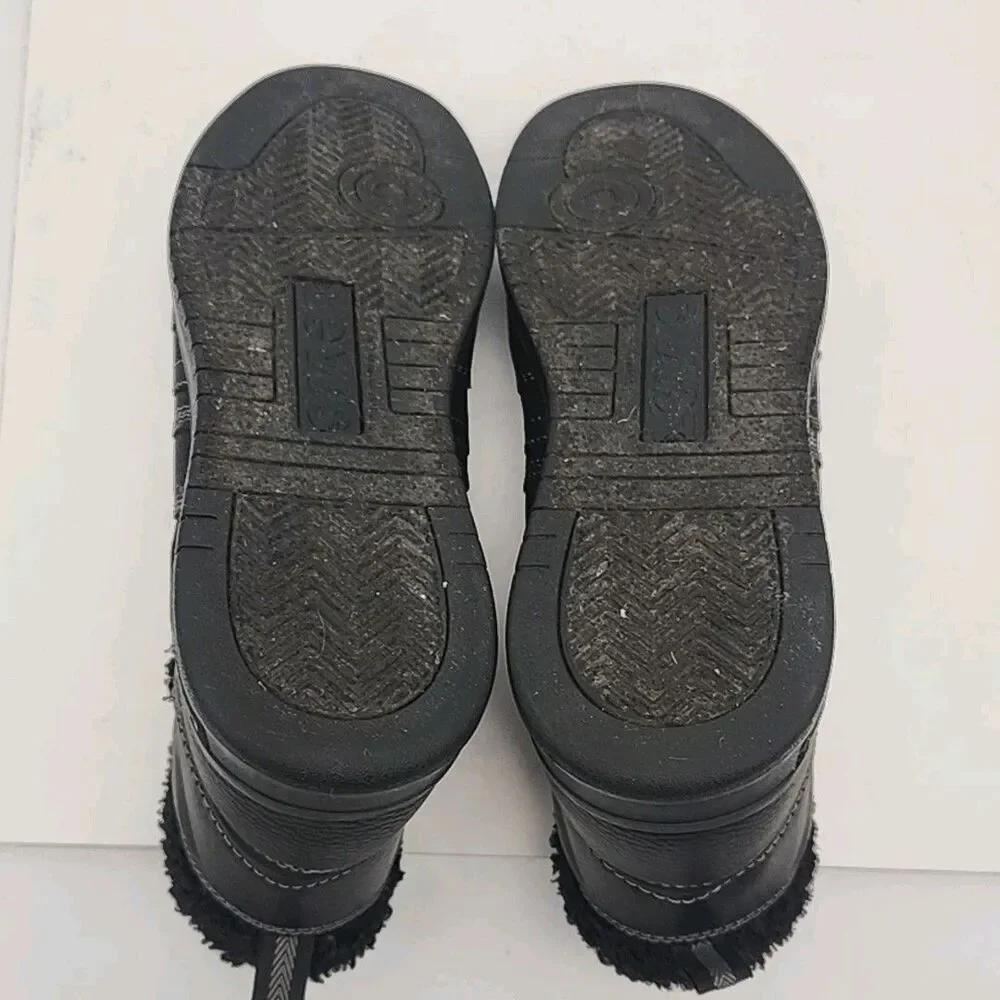 Levi's Sneaker Shoe Black High Top Sherpa Trim Women Size 9 Synthetic Lace-up